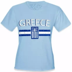 Bewild Nationality & Ethnic Greece Vintage Shield International Girls T-Shirt