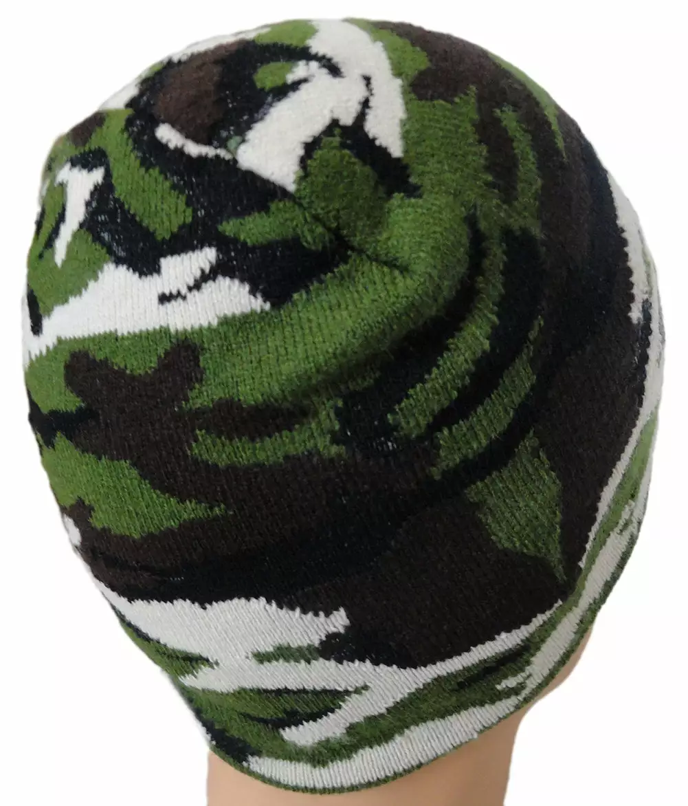 Bewild Green Camo Knit Beanie Beanies & Headspins 7 Bewild Green Camo Knit Beanie Beanies & Headspins
