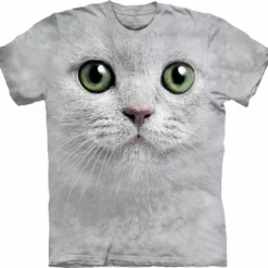 Bewild The Mountain Apparel Green Eyes Cat Big Face Men's T-Shirt