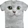 Bewild The Mountain Apparel Green Eyes Cat Big Face Men's T-Shirt 2 Bewild The Mountain Apparel Green Eyes Cat Big Face Men's T-Shirt