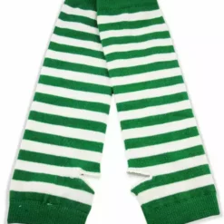 Bewild Green Striped Pair Of Arm Warmers