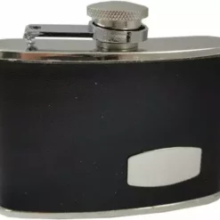 Bewild Groomsmens Gifts - Premium 4 Oz. Engravable Leather Wrapped Hip Flask
