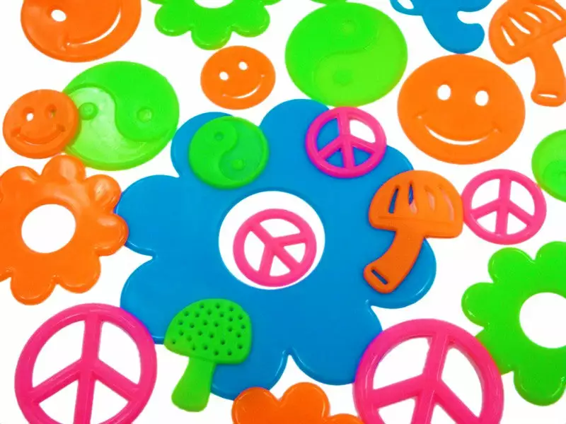 Bewild Groovy Sixties Shape Glow In The Dark Wall Decorations (24 Pack) 6 Bewild Groovy Sixties Shape Glow In The Dark Wall Decorations (24 Pack)