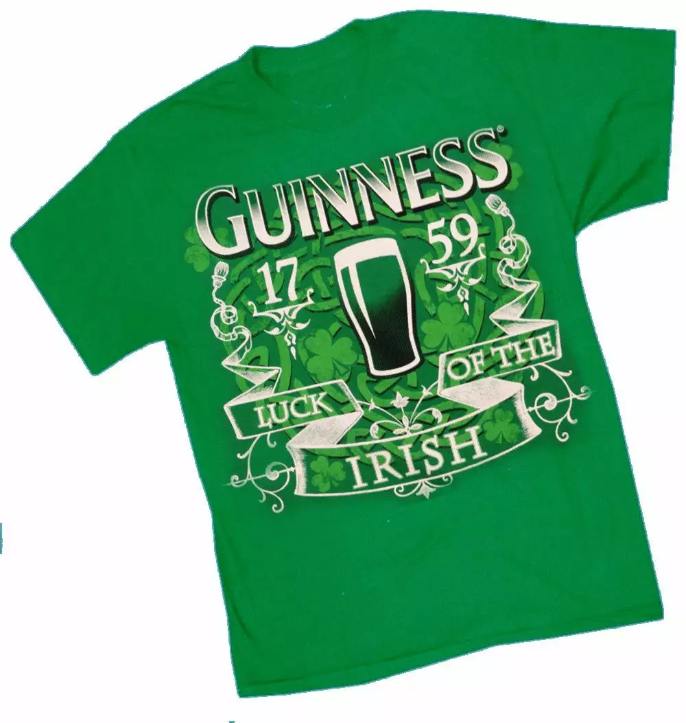 Bewild Men's T-Shirts Guinness Beer Luck Of The Irish T-Shirt 5 Bewild Men's T-Shirts Guinness Beer Luck Of The Irish T-Shirt