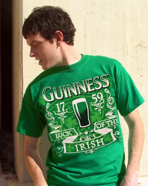 Bewild Men's T-Shirts Guinness Beer Luck Of The Irish T-Shirt 7 Bewild Men's T-Shirts Guinness Beer Luck Of The Irish T-Shirt