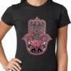 Bewild Cool Funny & Offensive Hamsa - Hand Of Protection Ladies T-shirt