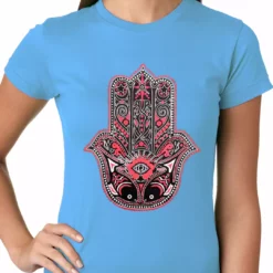 Bewild Cool Funny & Offensive Hamsa - Hand Of Protection Ladies T-shirt