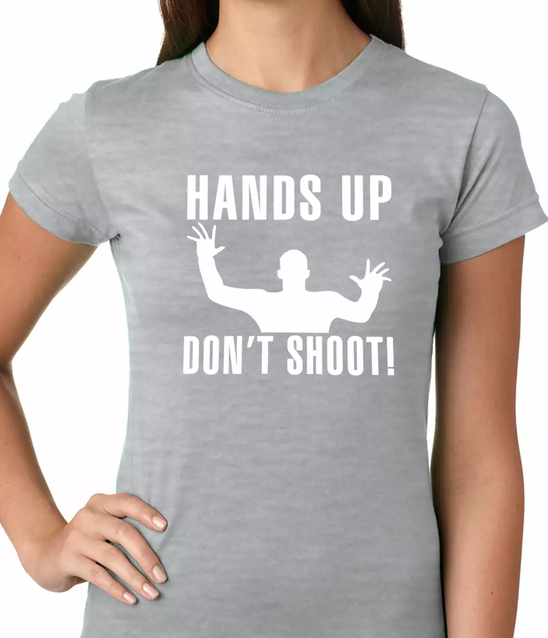 Bewild Say It Loud Hands Up Don't Shoot Girls T-shirt 5 Bewild Say It Loud Hands Up Don't Shoot Girls T-shirt