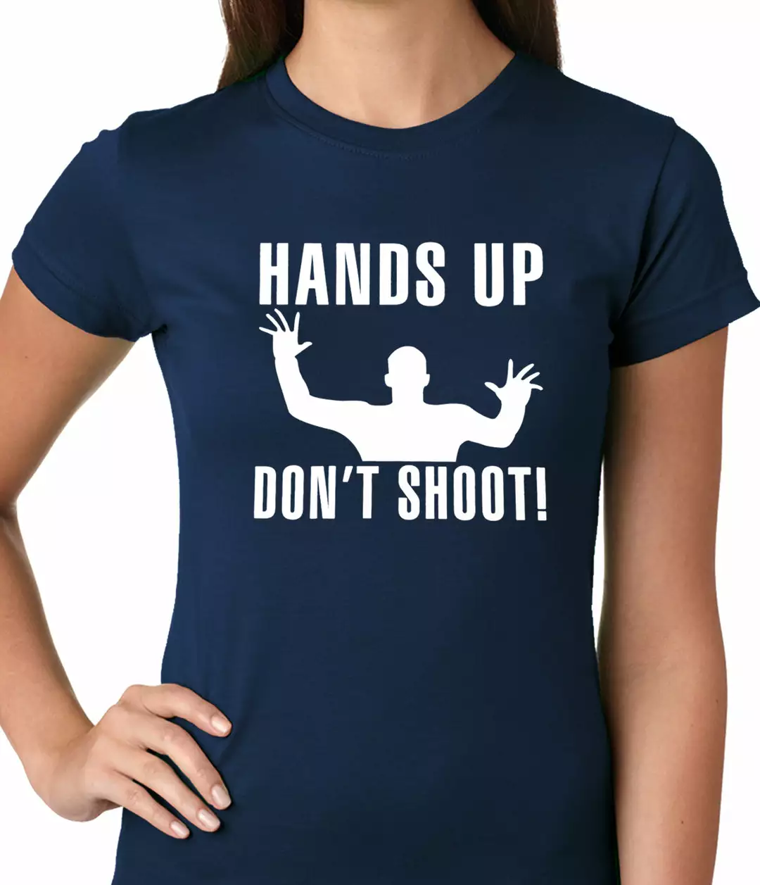 Bewild Say It Loud Hands Up Don't Shoot Girls T-shirt 10 Bewild Say It Loud Hands Up Don't Shoot Girls T-shirt