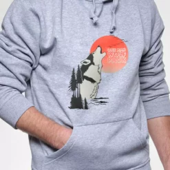 Bewild Famous Quotes And Sayings Hang Over - One Man Wolf Pack Adult Hoodie