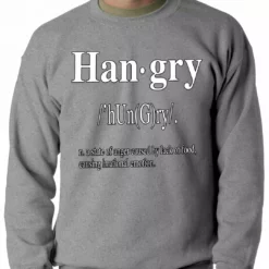 Bewild Hip-Hop Inspired Clothing Hangry Definition Adult Crewneck