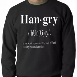 Bewild Hip-Hop Inspired Clothing Hangry Definition Adult Crewneck