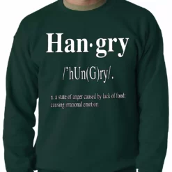 Bewild Hip-Hop Inspired Clothing Hangry Definition Adult Crewneck