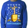 Bewild Holiday Prints Happy Hanukkah Sexy Stripper On A Dreidel Ugly Crewneck Sweatshirt 2 Bewild Holiday Prints Happy Hanukkah Sexy Stripper On A Dreidel Ugly Crewneck Sweatshirt