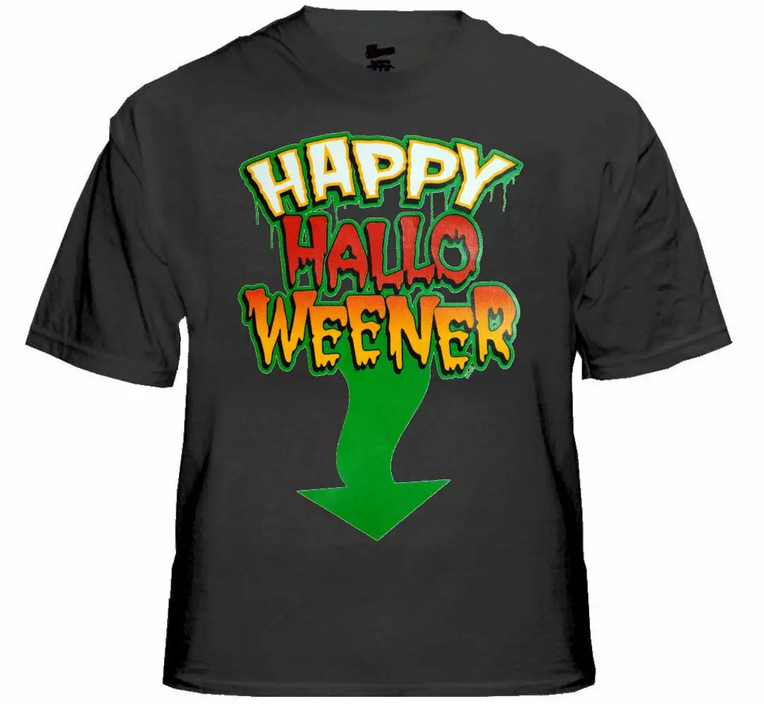 Bewild Halloween Prints Happy Hallo-Weener Halloween T-Shirt 3 Bewild Halloween Prints Happy Hallo-Weener Halloween T-Shirt