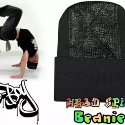 Bewild Beanies & Headspins Head Spin Beanies - BBOY Headspin Break Dance Beanie (Gold / Black)