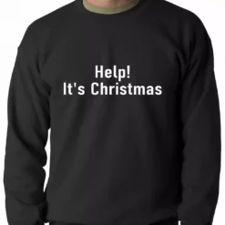 Bewild Help! It's Christmas Funny Holiday Adult Crewneck