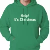 Bewild Holiday Prints Help! It's Christmas Funny Holiday Adult Hoodie