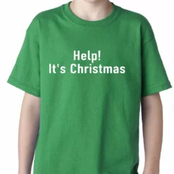 Bewild Help! It's Christmas Funny Holiday Kids T-shirt Holiday Prints