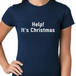 Bewild Help! It's Christmas Funny Holiday Ladies T-shirt