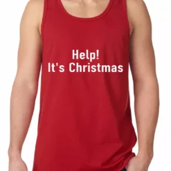 Bewild Help! It's Christmas Funny Holiday Tank Top Holiday Prints