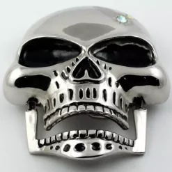 Bewild Hinged Jaw Skull Buckle With FREE Leather Belt Belt Buckles