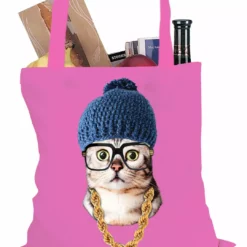 Bewild Hipster Kitten Tote Bag Cool Funny & Offensive