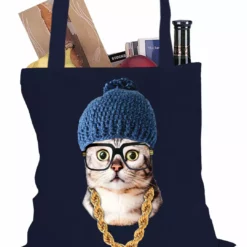 Bewild Hipster Kitten Tote Bag Cool Funny & Offensive