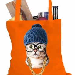 Bewild Hipster Kitten Tote Bag Cool Funny & Offensive