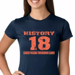 Bewild Sport Inspiration History 18 Manning Record Breaking Girls T-shirt