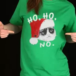 Bewild Ho Ho No Angry Cat Girl's T-Shirt