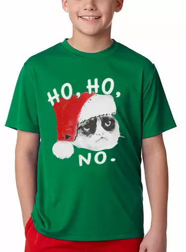 Bewild Ho Ho No Angry Cat Kid's T-Shirt Holiday Prints 7 Bewild Ho Ho No Angry Cat Kid's T-Shirt Holiday Prints