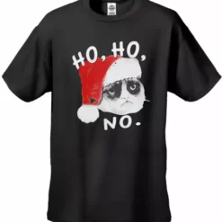Bewild Ho Ho No Angry Cat Men's T- Shirt Holiday Prints