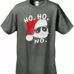 Bewild Ho Ho No Angry Cat Men's T- Shirt Holiday Prints