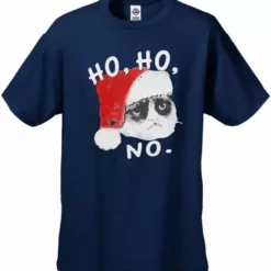 Bewild Ho Ho No Angry Cat Men's T- Shirt Holiday Prints