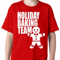 Bewild Holiday Prints Holiday Baking Team Christmas Cookies Kids T-shirt