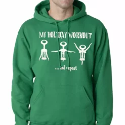 Bewild Holiday Workout Funny Adult Hoodie Holiday Prints