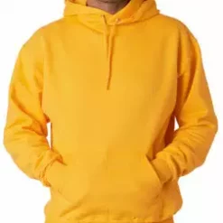 Bewild Hooded Sweatshirt :: Unisex Pull Over Hoodie (Gold) Blank & Comfy