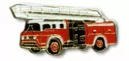 Bewild Hook & Ladder Fire Truck Lapel Pin Lapel Pins