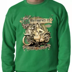 Bewild Hot Babes And Cold Beer Biker Adult Crewneck 15 Bewild Hot Babes And Cold Beer Biker Adult Crewneck