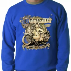 Bewild Hot Babes And Cold Beer Biker Adult Crewneck 18 Bewild Hot Babes And Cold Beer Biker Adult Crewneck