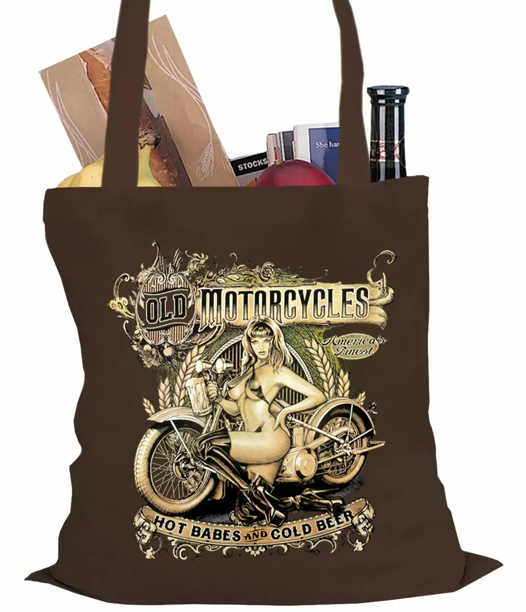 Bewild Biker Style Hot Babes And Cold Beer Biker Tote Bag 5 Bewild Biker Style Hot Babes And Cold Beer Biker Tote Bag