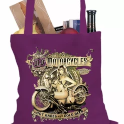 Bewild Biker Style Hot Babes And Cold Beer Biker Tote Bag 18 Bewild Biker Style Hot Babes And Cold Beer Biker Tote Bag