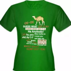 Bewild Cool Funny & Offensive Hump Day Camel Girl's T-Shirt (Brown & White Print)