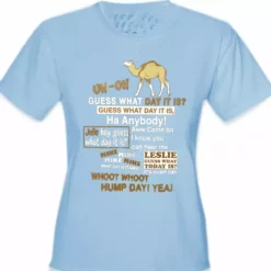 Bewild Cool Funny & Offensive Hump Day Camel Girl's T-Shirt (Brown & White Print)