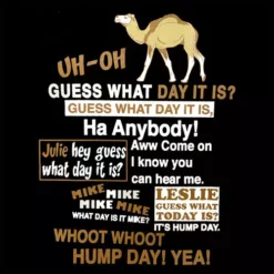 Bewild Cool Funny & Offensive Hump Day Camel Girl's T-Shirt (Brown & White Print)