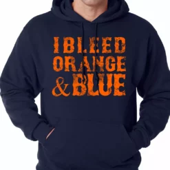 Bewild I Bleed Orange And Blue New York Baseball Adult Hoodie