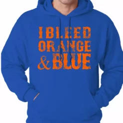 Bewild I Bleed Orange And Blue New York Baseball Adult Hoodie