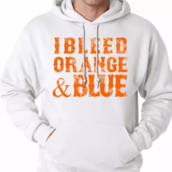 Bewild I Bleed Orange And Blue New York Baseball Adult Hoodie
