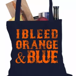 Bewild I Bleed Orange And Blue New York Baseball Tote Bag Sport Inspiration